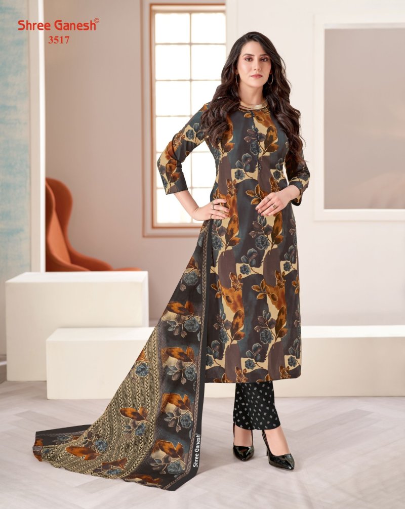 Samiyra Vol 25 By Shree Ganesh Cotton Printed Dress Material 